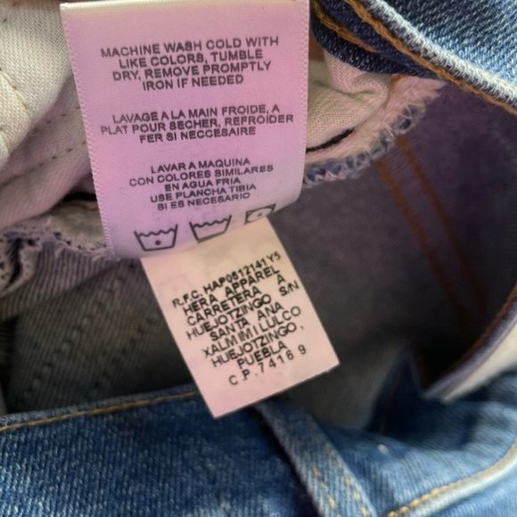 Re/Done NWT 90s Ultra High Rise Crop Jeans Distressed Women’s Size 32 Ankle - Picture 11 of 14